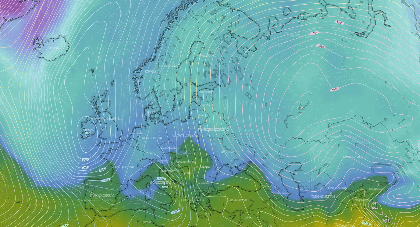 Igazi hőhullám várható, ahogy a ciklon, és az anticiklon közös nyomásrendszerében felszippantja a meleg levegőt